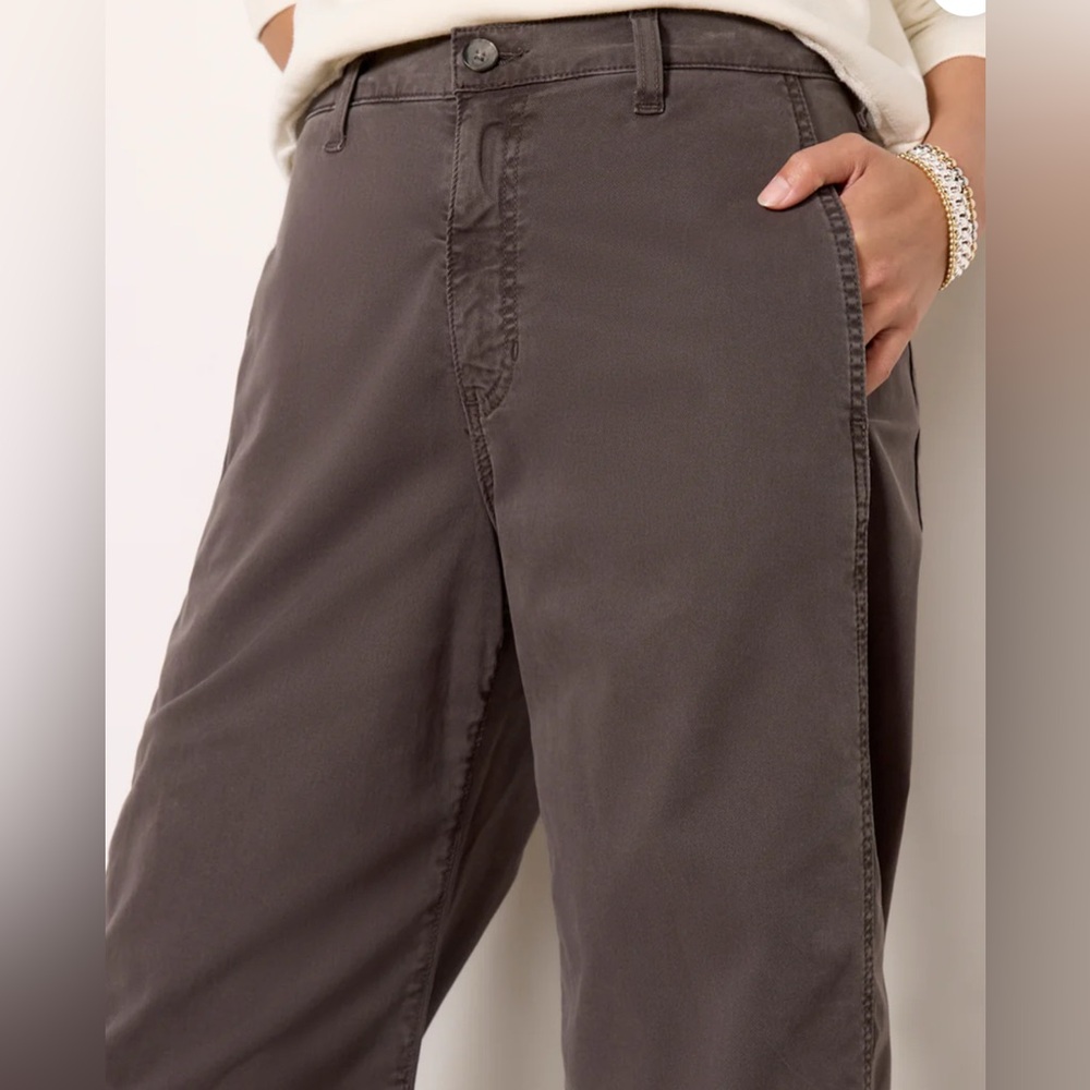 AG “Fiona” High-Rise Barrel Pants – Italian Fabric – Gray Size 25 - Picture 4 of 9